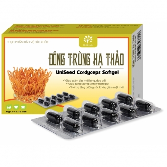 Viên nang Đông trùng Hạ thảo - UniSeed Cordyceps Softgel (Vỉ) Viên nang Đông trùng Hạ thảo - UniSeed Cordyceps Softgel (Vỉ)