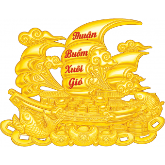 CHỮ DÁN NỔI 3D - THUẬN BUỒM XUÔI GIÓ