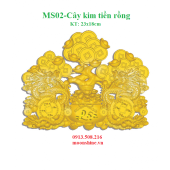 MS02 - CHỮ DÁN CÂY KIM TIỀN RỒNG