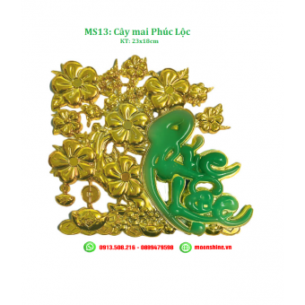 MS13 - CHỮ DÁN 3D CÂY MAI PHÚC LỘC